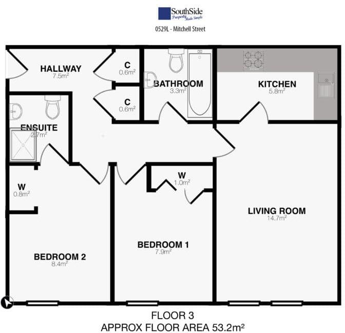 0529L Mitchell Street, Edinburgh, EH6 7BD floorplan