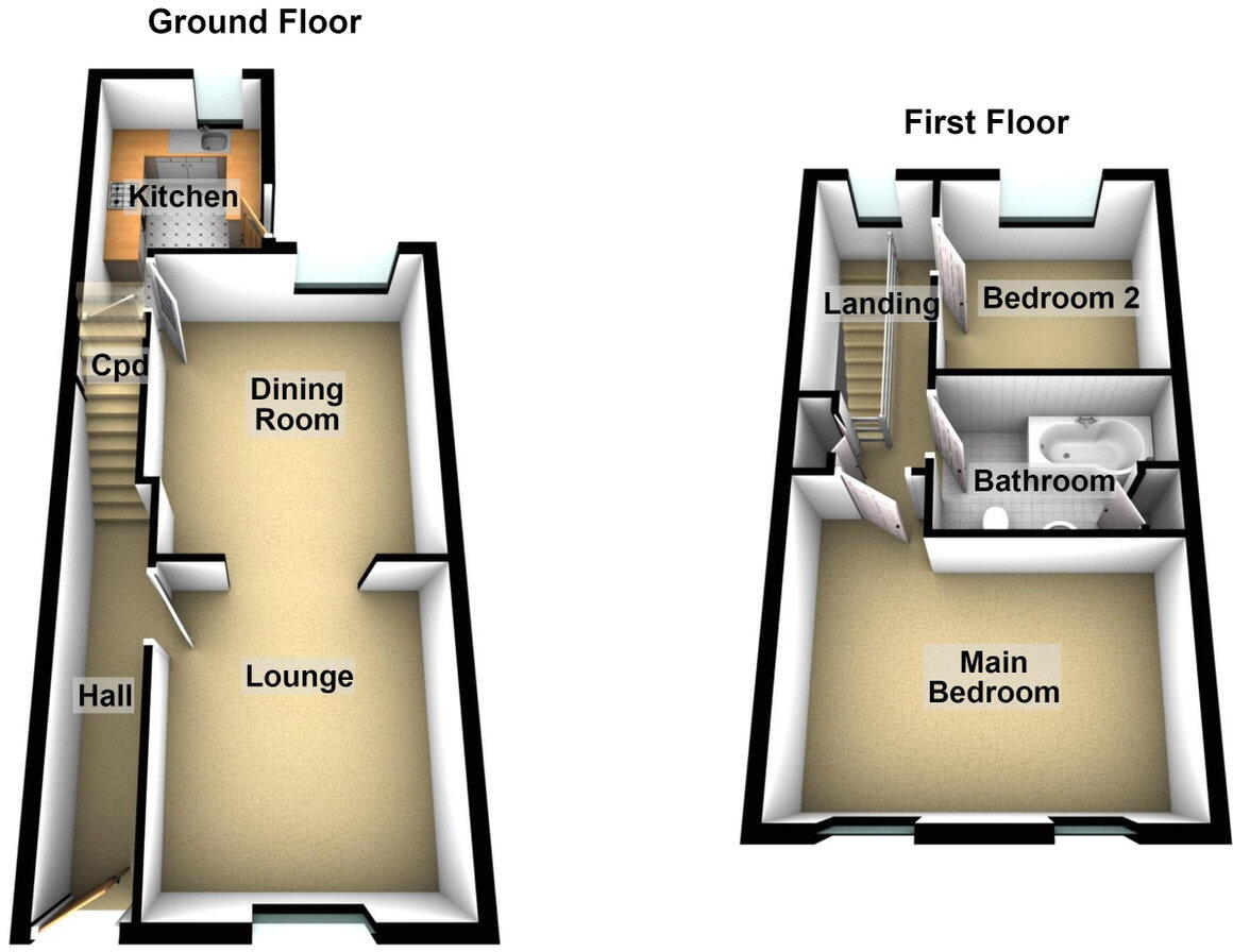 460 Rochdale Road, Royton OL2 6TR floorplan