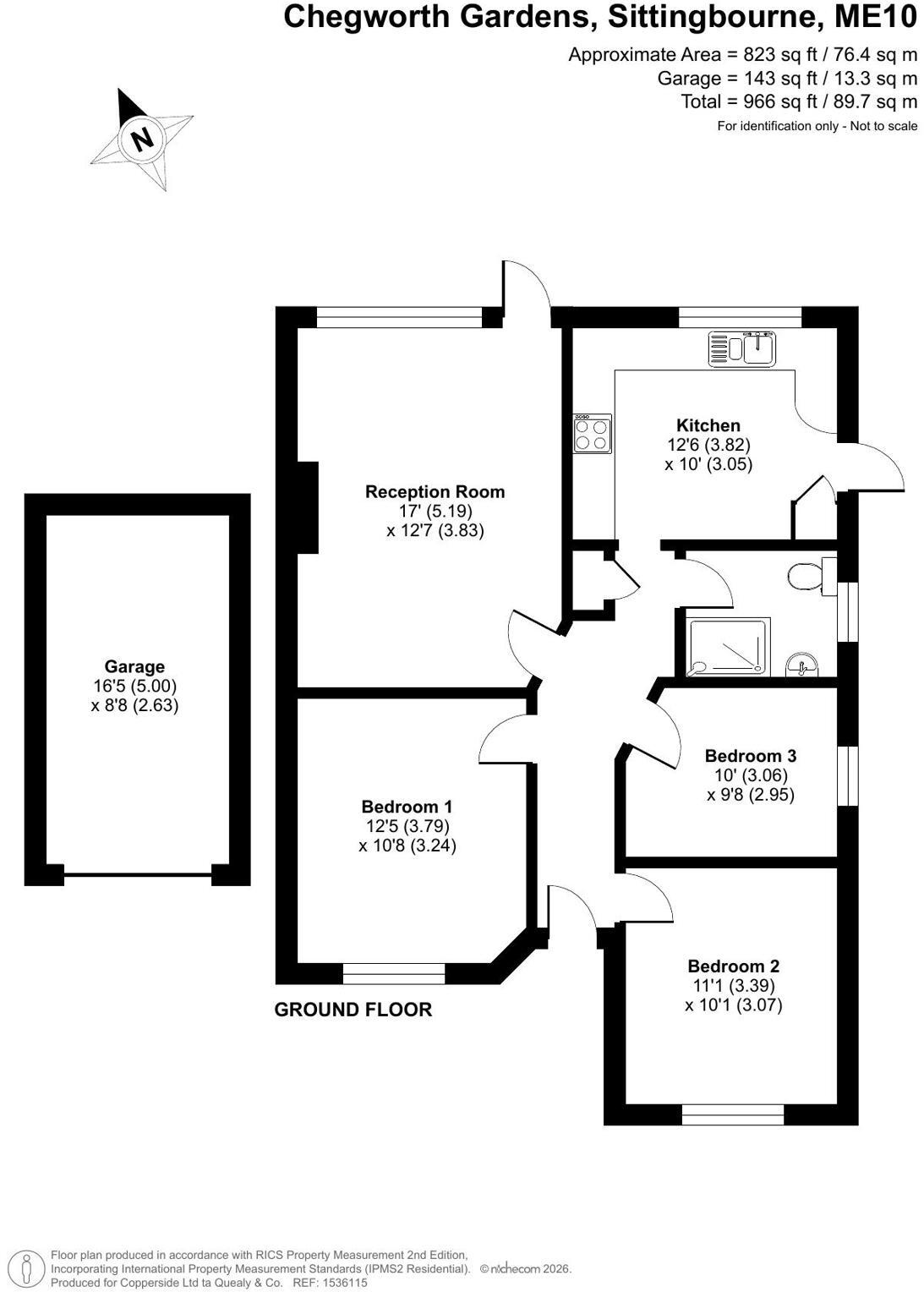 Chegworth Gardens, Sittingbourne, Kent, ME10 floorplan
