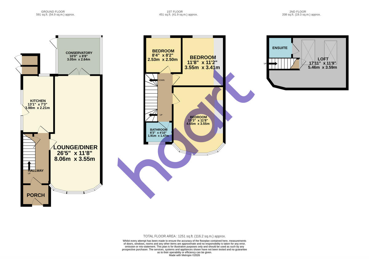 Grosvenor Road, Luton floorplan