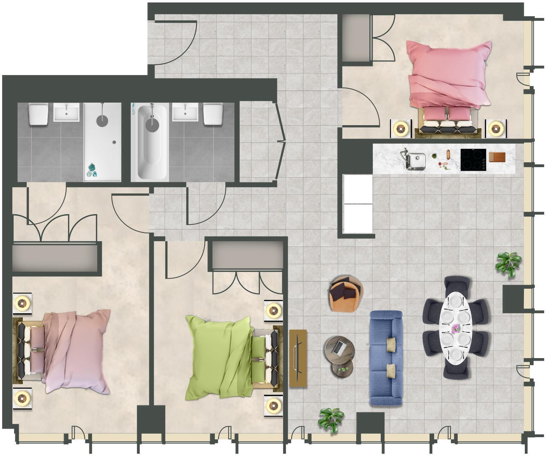 Mercian, Broad Street, Birmingham floorplan
