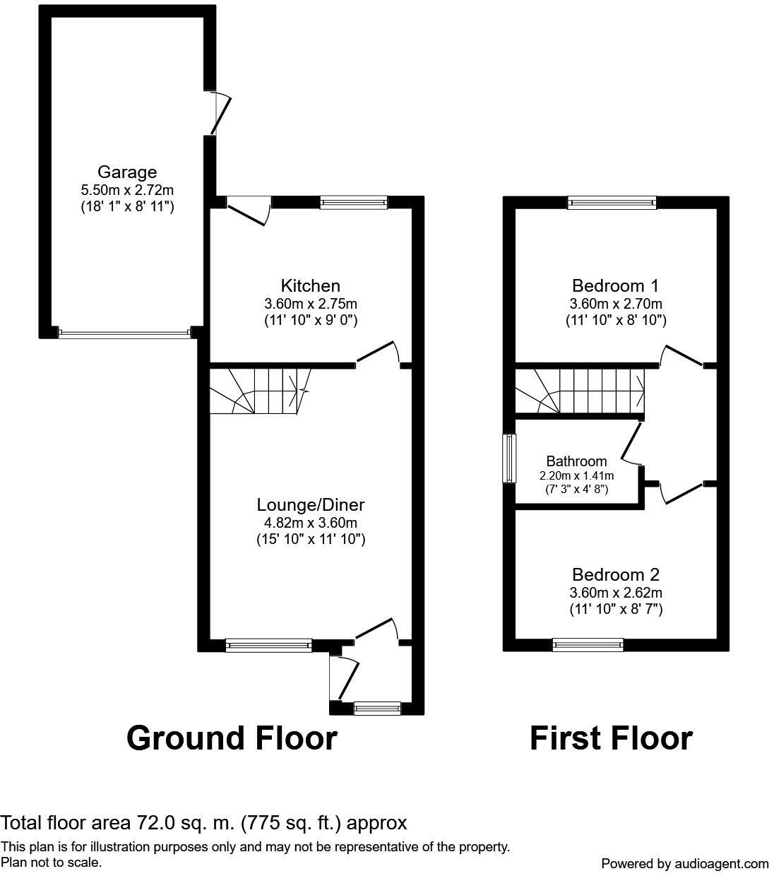 Ravens Dane Close, Downswood, Maidstone, Kent, ME15 floorplan