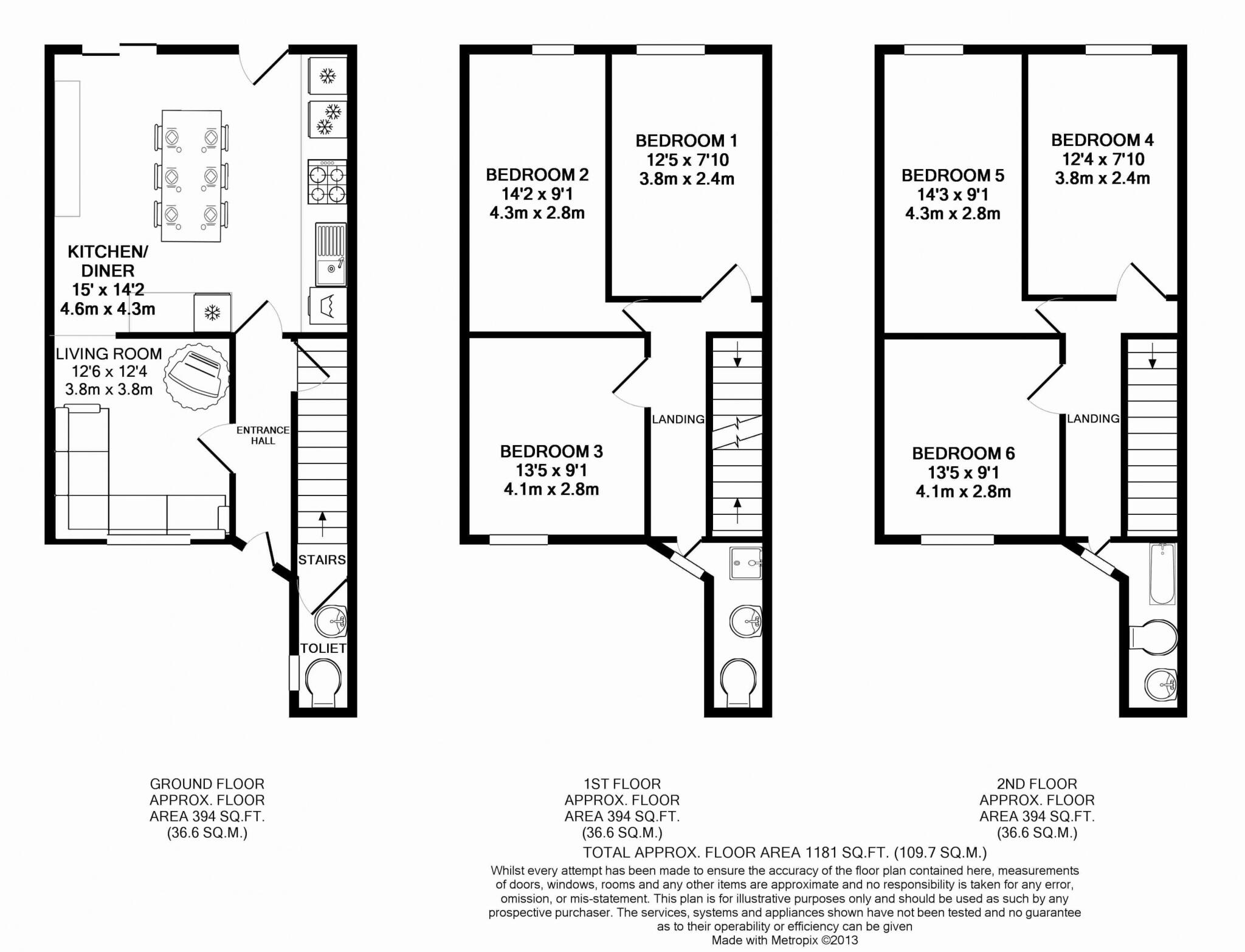Hungerton Street, Lenton, NG7 1HL floorplan