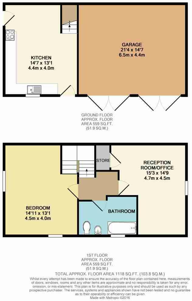 High Street & 31a George Street, Kirton Lindsey, Gainsborough, Lincolnshire, DN21 floorplan
