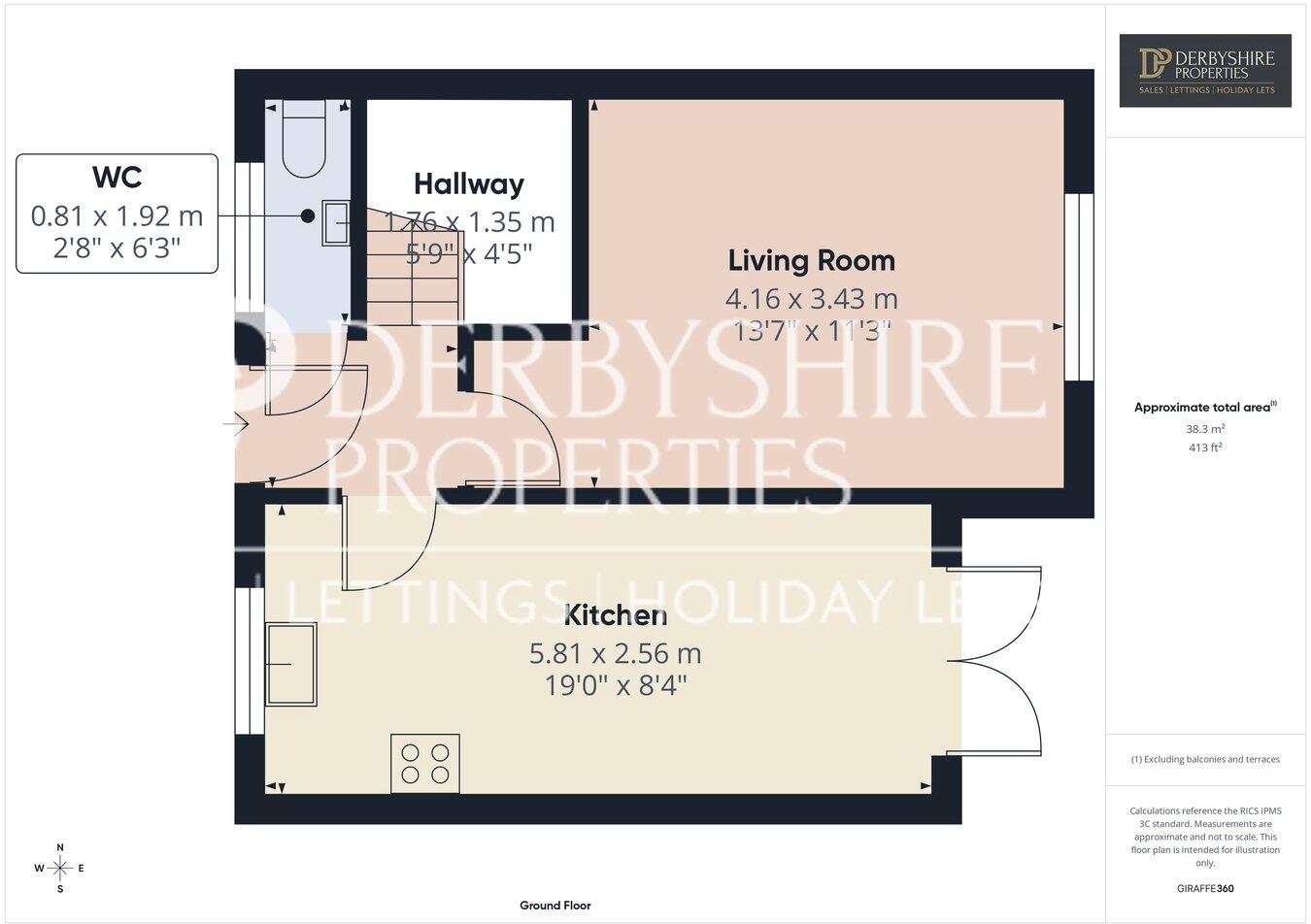 West End, Pinxton, NG16 floorplan