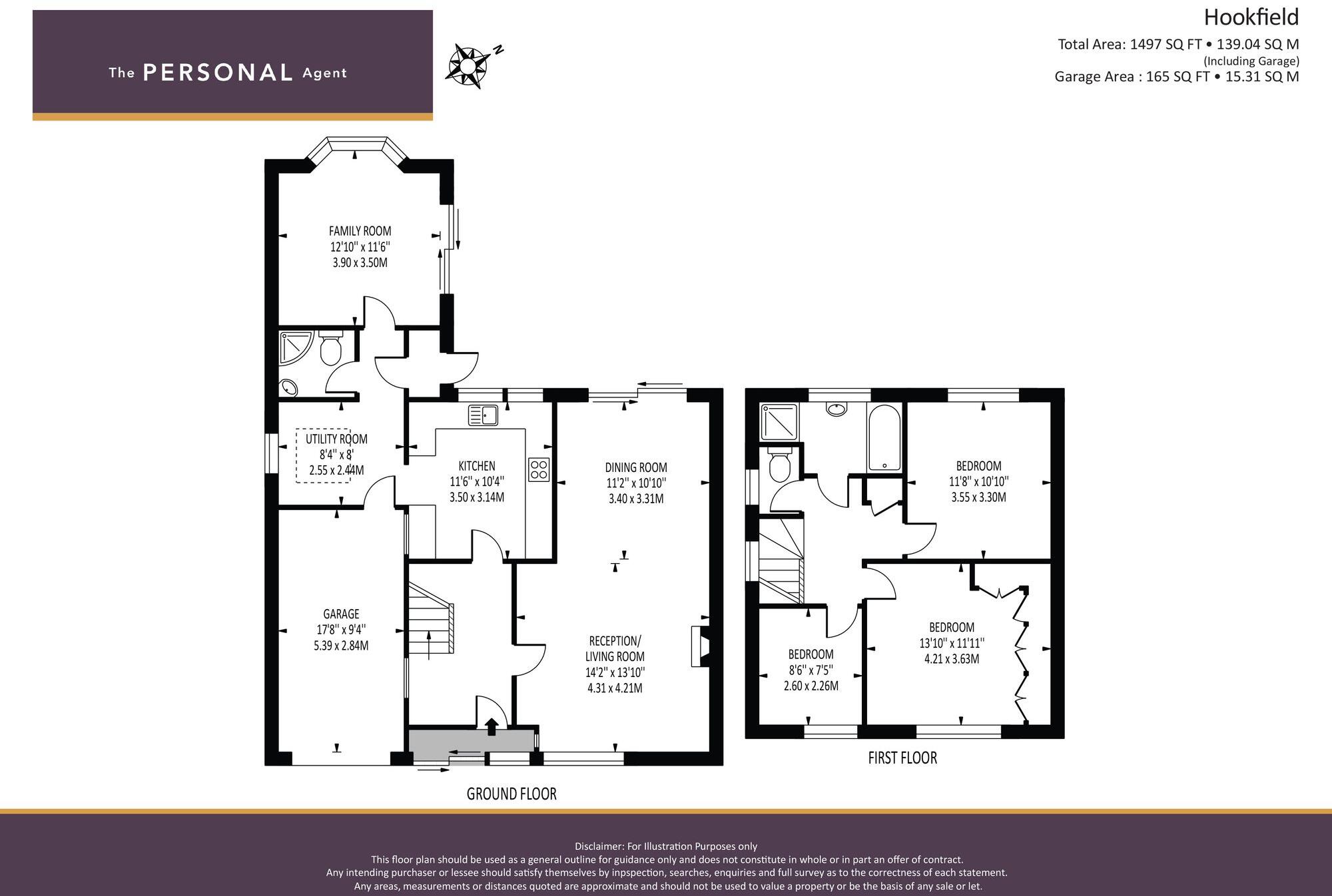 Hookfield, Epsom, KT19 floorplan