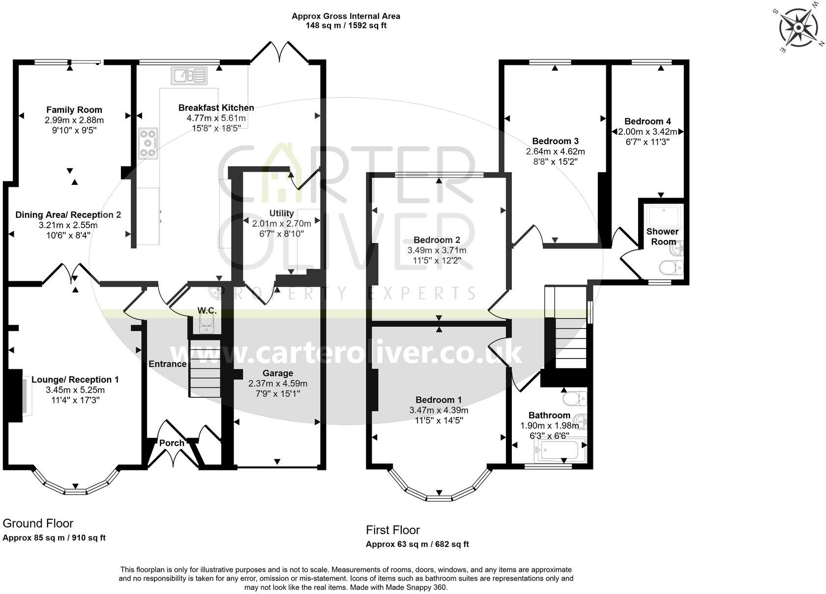 Amberley Avenue, Bulkington, CV12 floorplan