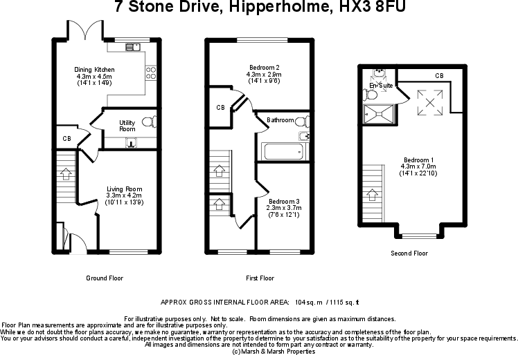7 Stone Drive, Hipperholme, HX3 8FU floorplan