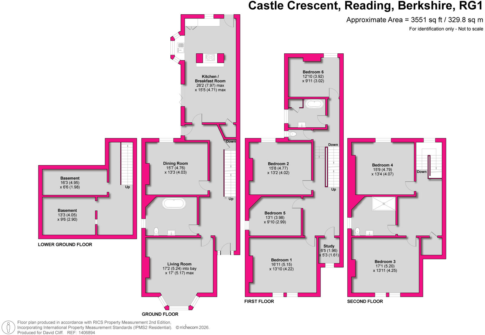 Castle Crescent, Reading, Berkshire, RG1 floorplan
