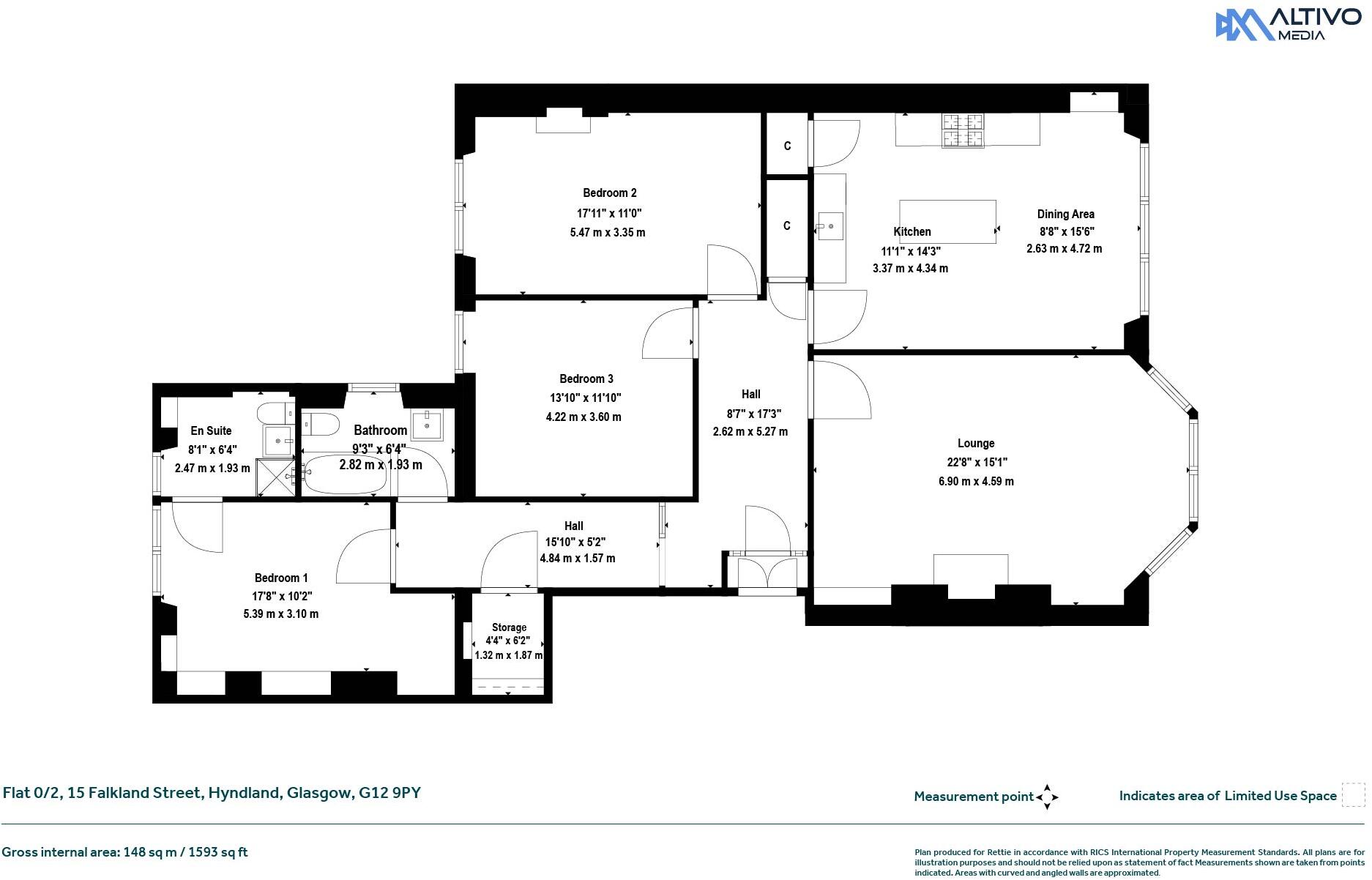 Falkland Street, Hyndland, Glasgow floorplan
