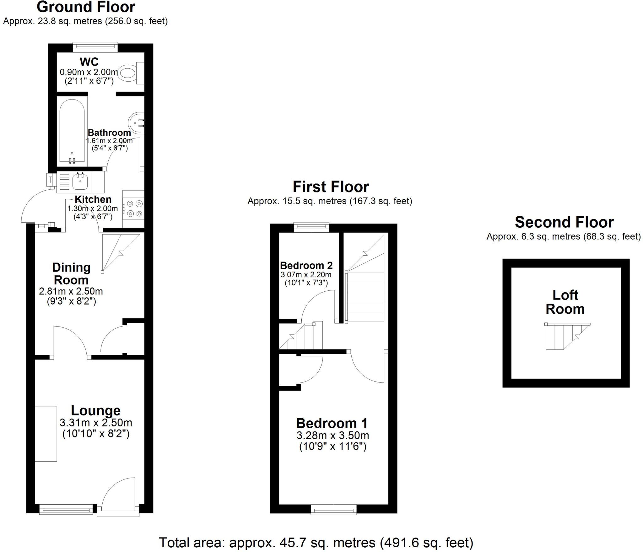 Fort Street Sandown PO36 floorplan