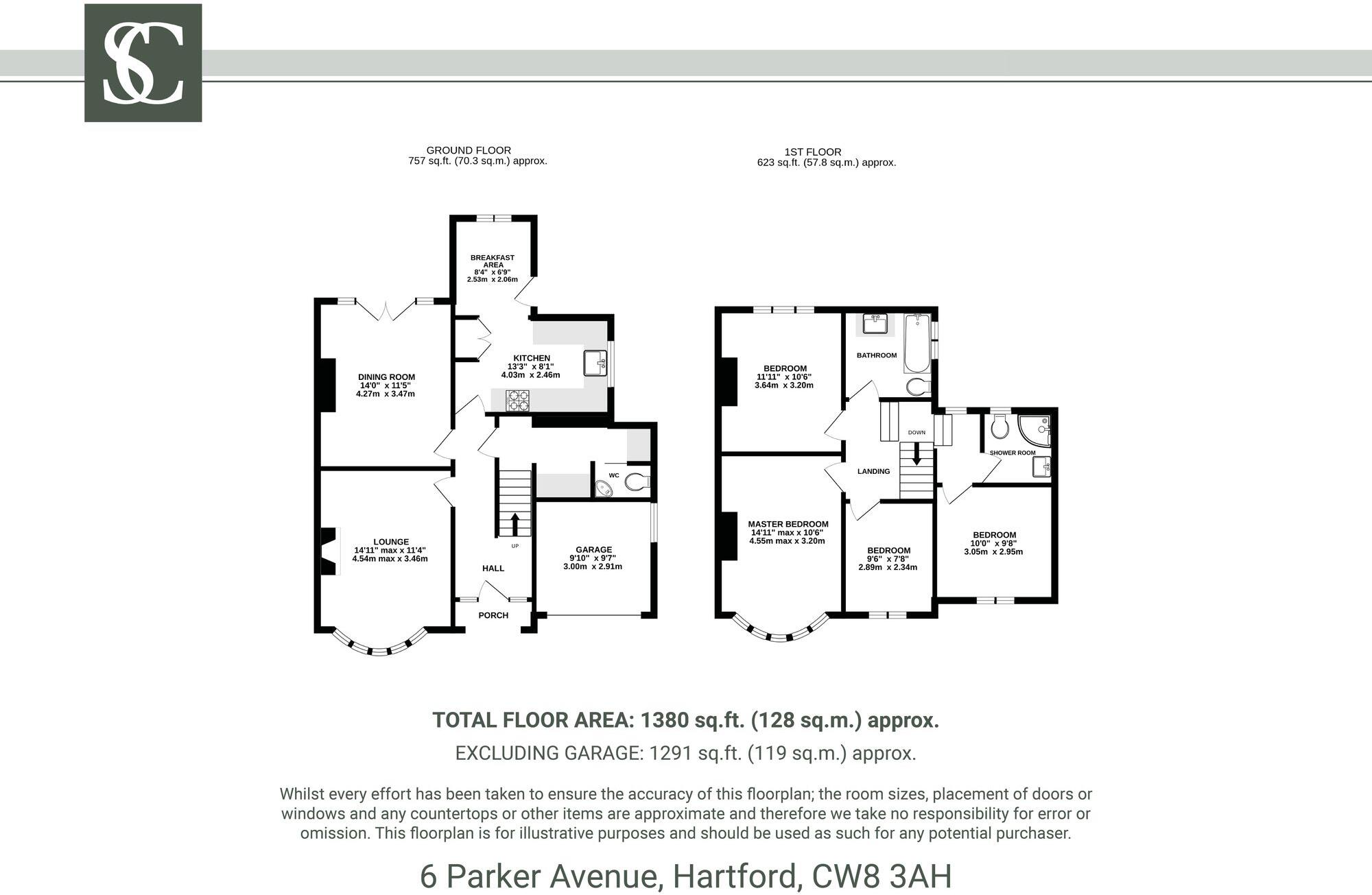6 Parker Avenue, Hartford, CW8 3AH floorplan