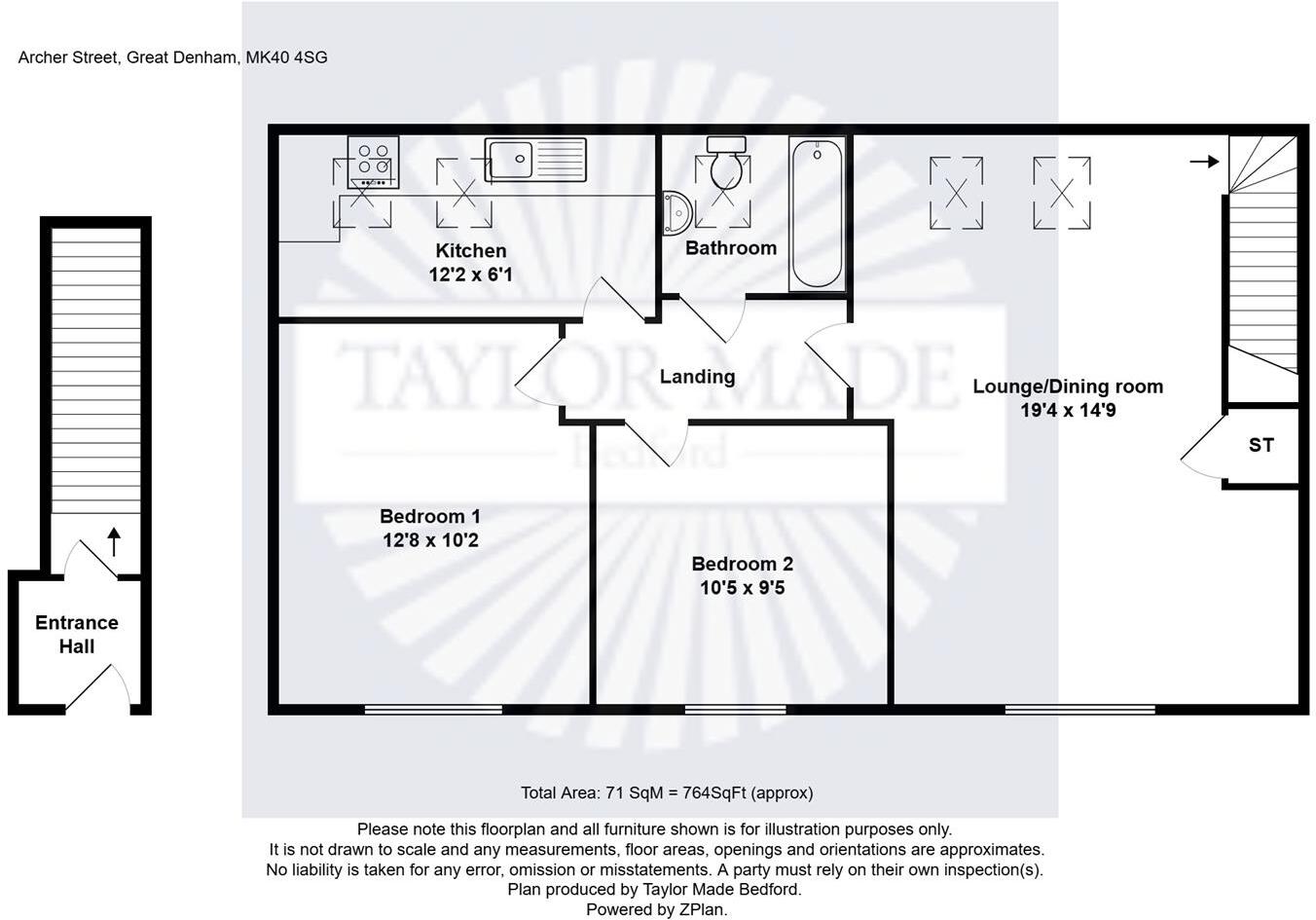 Archer Street, Great Denham, Bedford floorplan