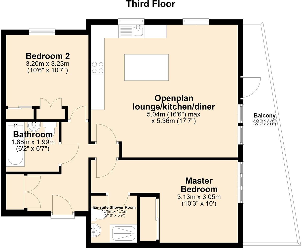 Marina Heights, Pearl Lane, Gillingham floorplan