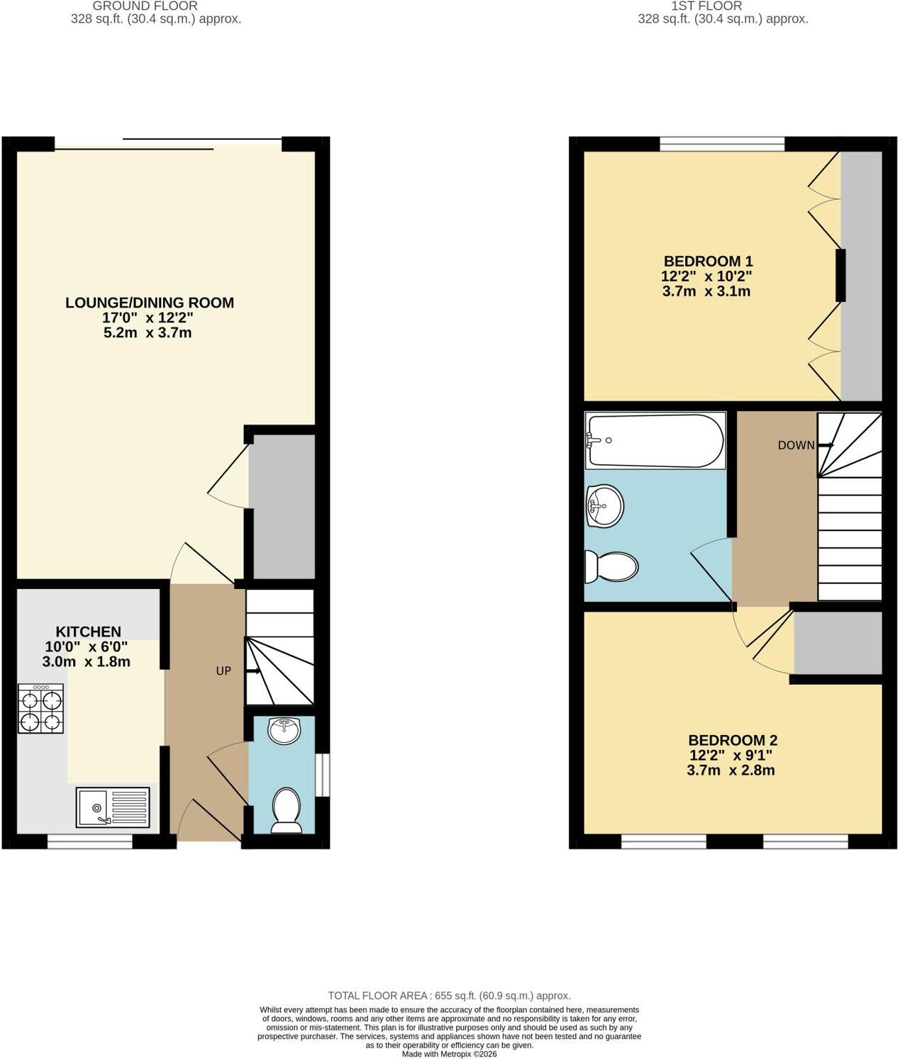 Primrose Walk, Ewell, Epsom, Surrey, KT17 2EZ floorplan