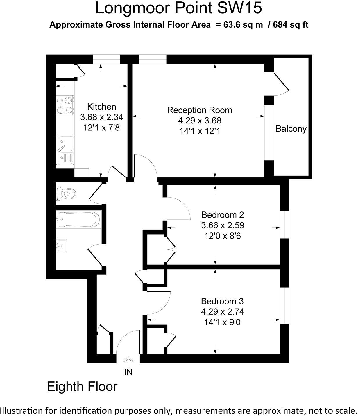 Longmoor Point, Roehampton, SW15 floorplan