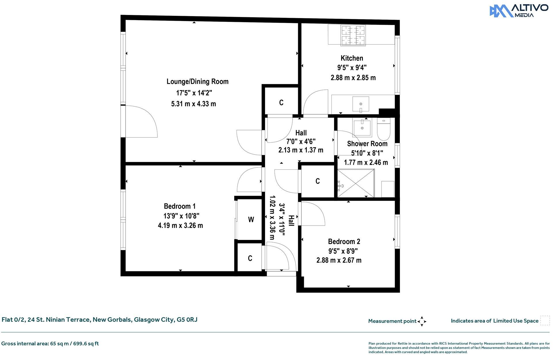 St. Ninian Terrace, New Gorbals, Glasgow City floorplan
