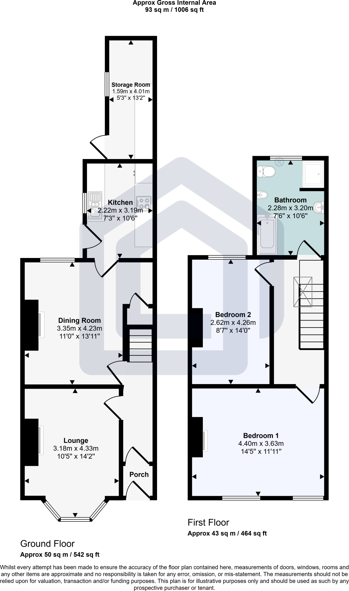 337 Preston Road
Clayton-le-Woods, Chorley, PR6 7PY floorplan