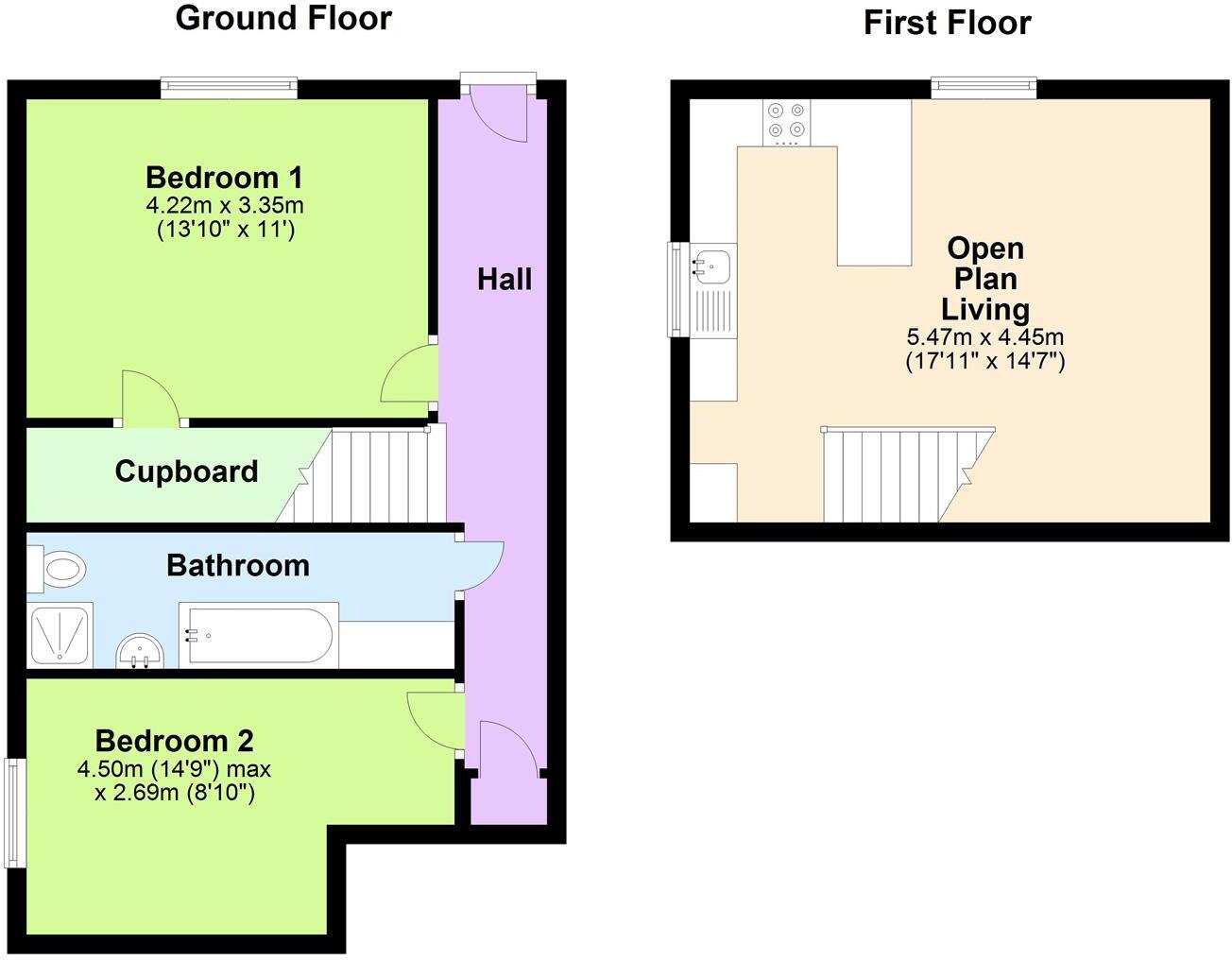 1 The Old Rope House, Bedale floorplan
