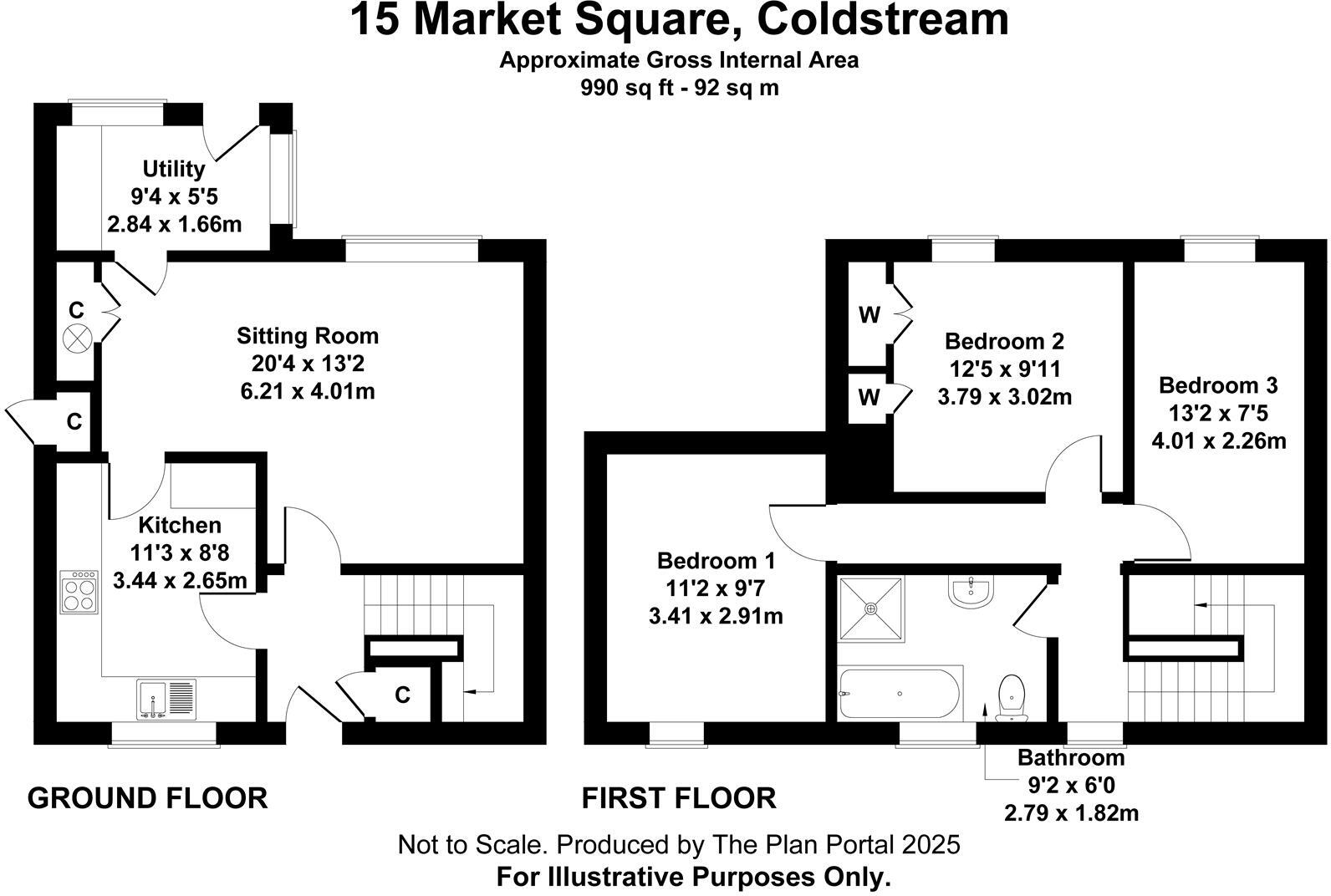 15 Market Square, Coldstream, TD12 floorplan