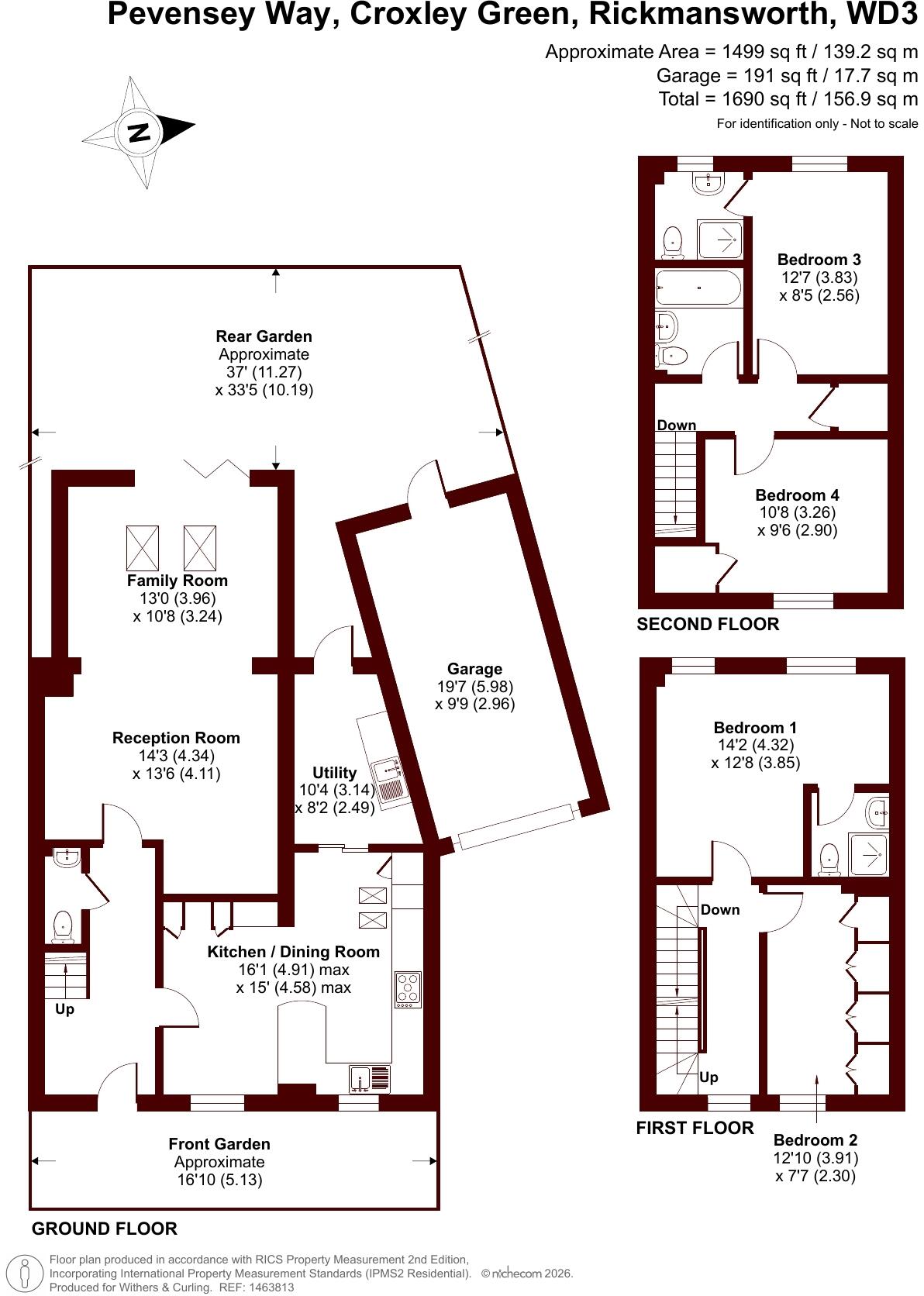 Pevensey Way, Croxley Green, Rickmansworth, Hertfordshire floorplan