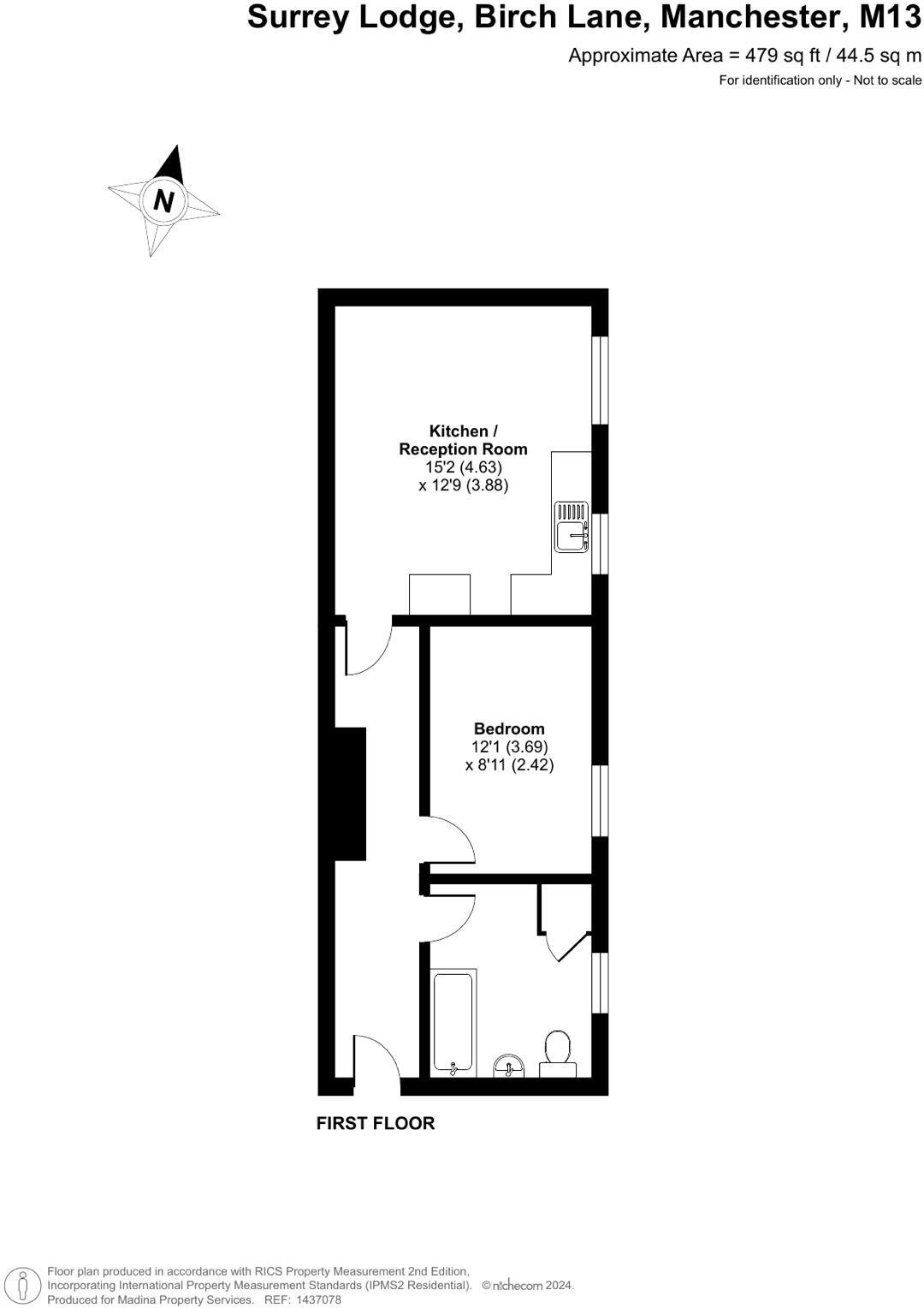 Flat 14, Surrey Lodge, Manchester floorplan