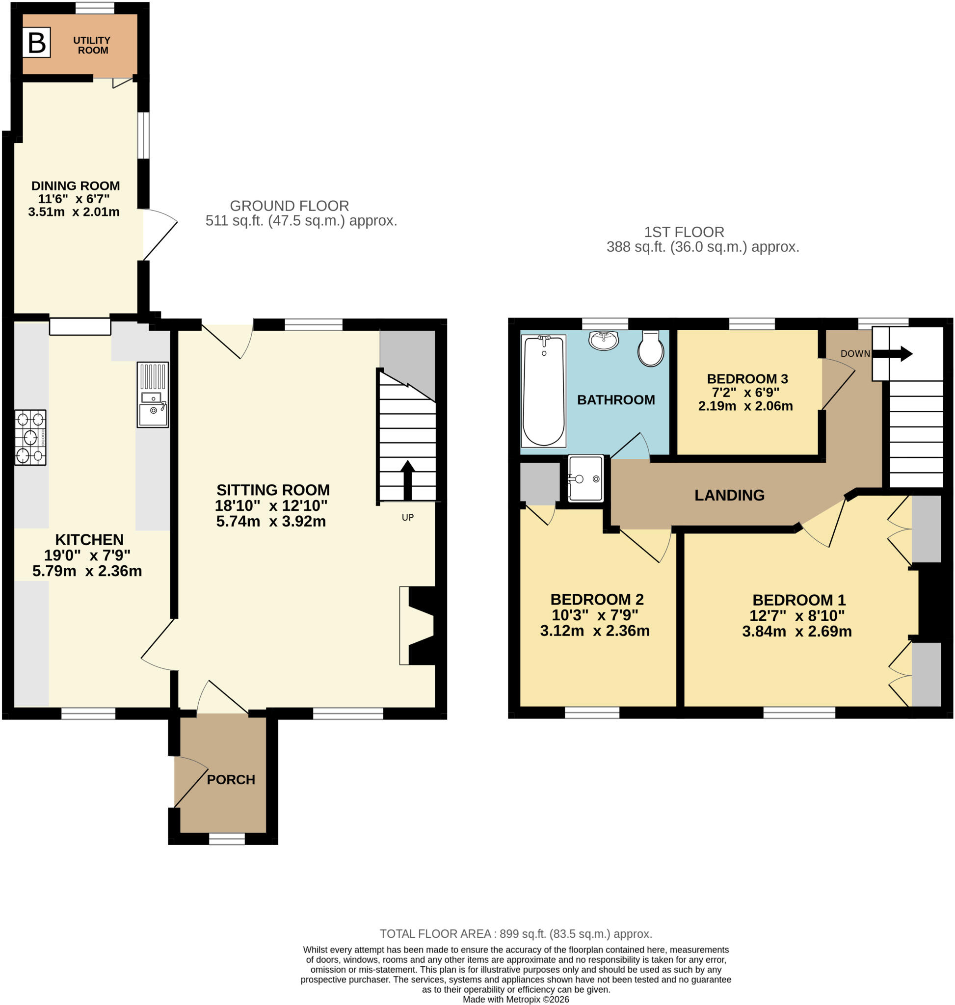 Bower Hinton, Martock, Somerset, TA12 floorplan