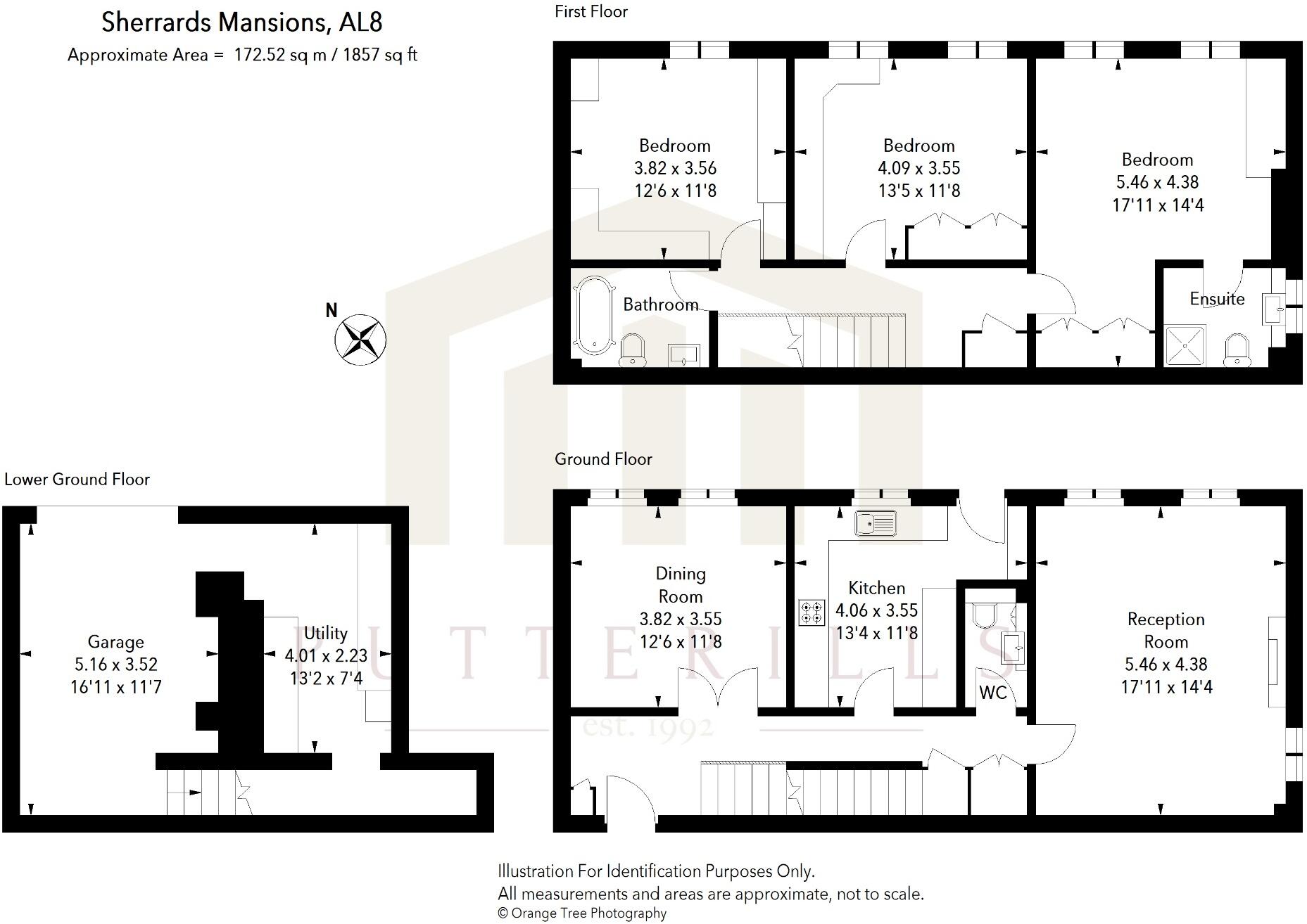 Sherrards Mansions, Welwyn Garden City, Hertfordshire, AL8 7AY floorplan