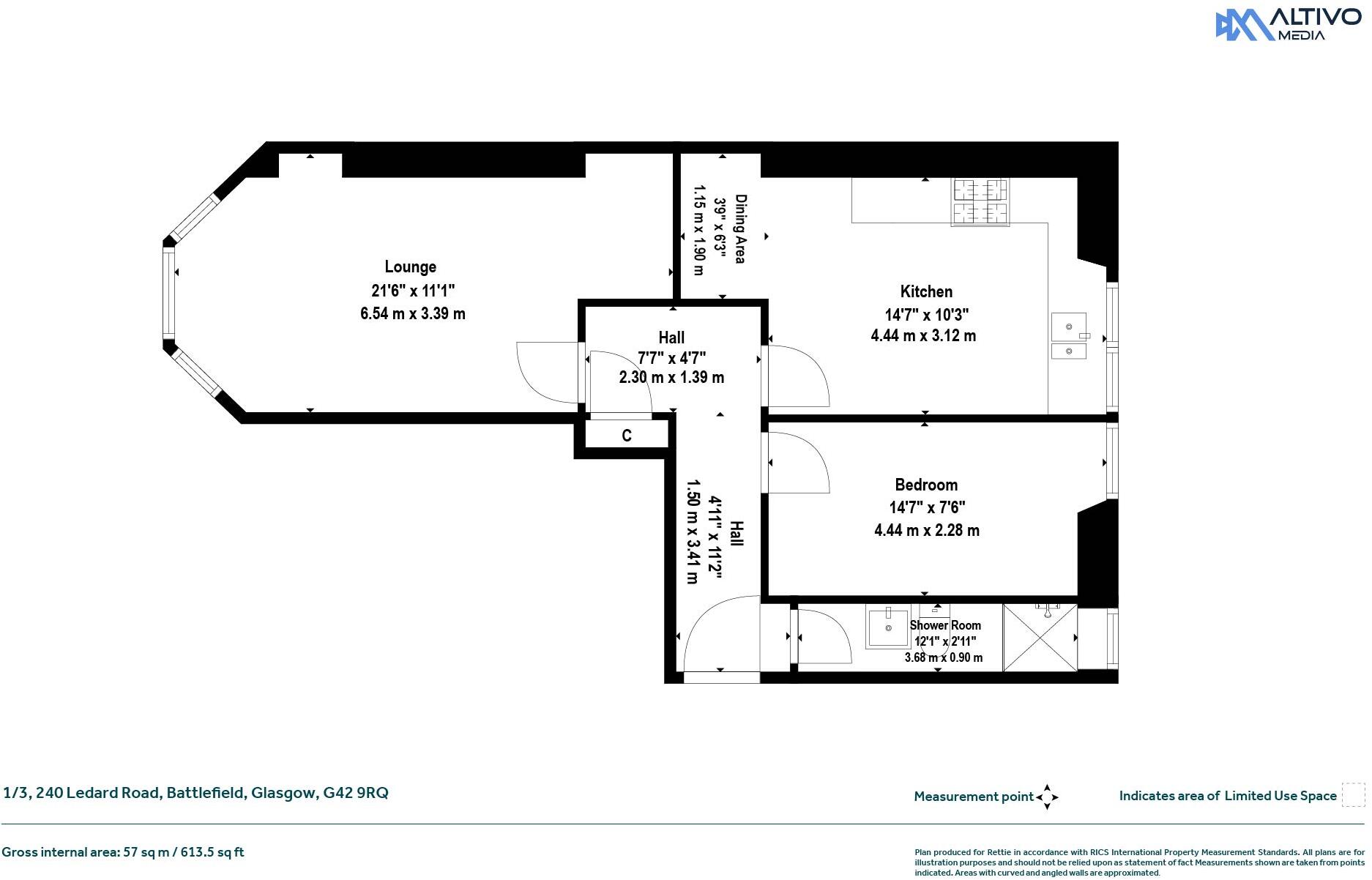 Ledard Road, Battlefield, Glasgow floorplan