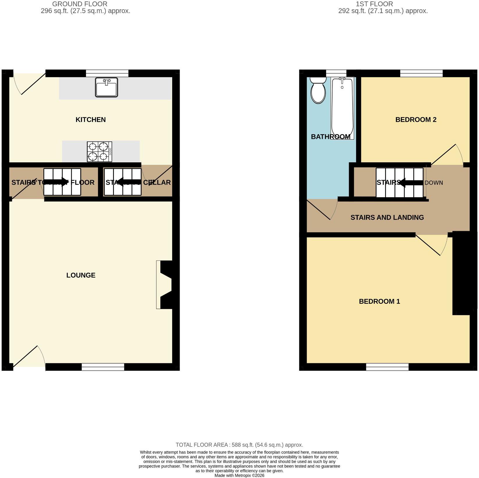 Harley Place, Rastrick, HD6 3AF floorplan
