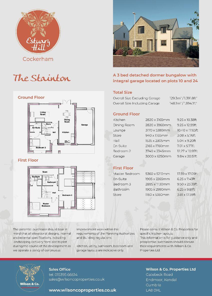 DETACHED 3 Bedroom NEW BUILD, Cockerham, Lancaster floorplan