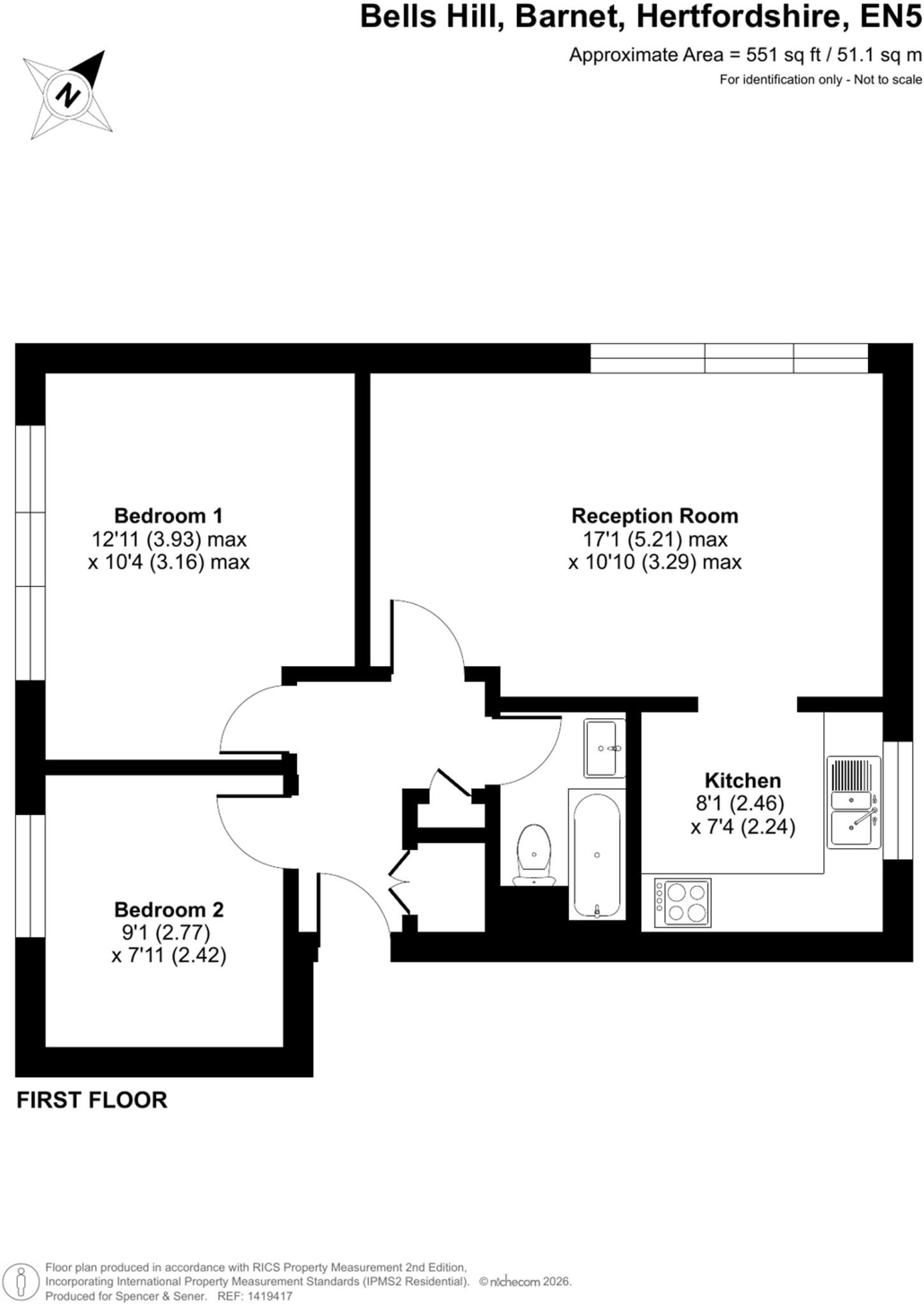 Bells Hill, Barnet, EN5 floorplan