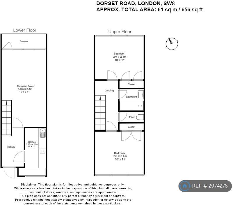 Wimborne House, London, SW8 floorplan