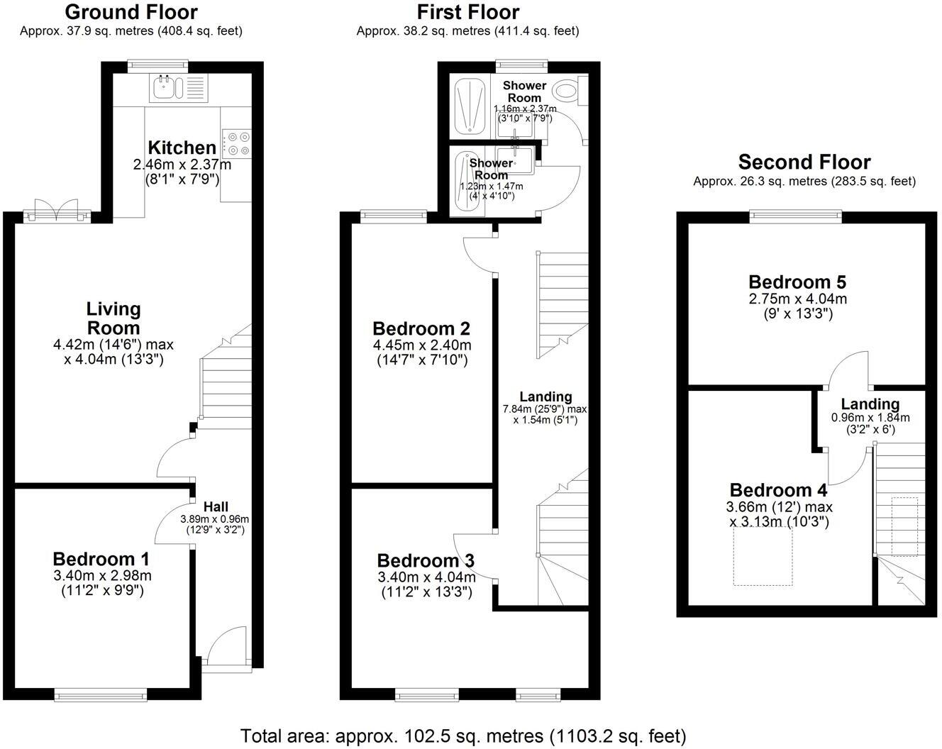 Denham Street, Chorlton On Medlock, Manchester £152pppw floorplan