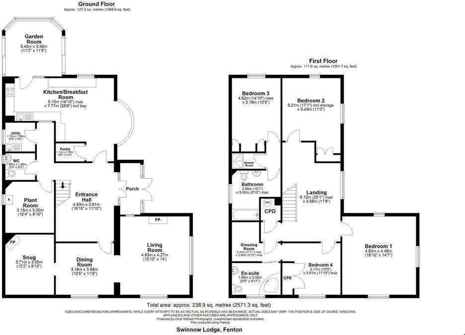 Swinnow Lodge, Kettlethorpe Road, Fenton, Lincoln, Lincolnshire, LN1 2ER floorplan