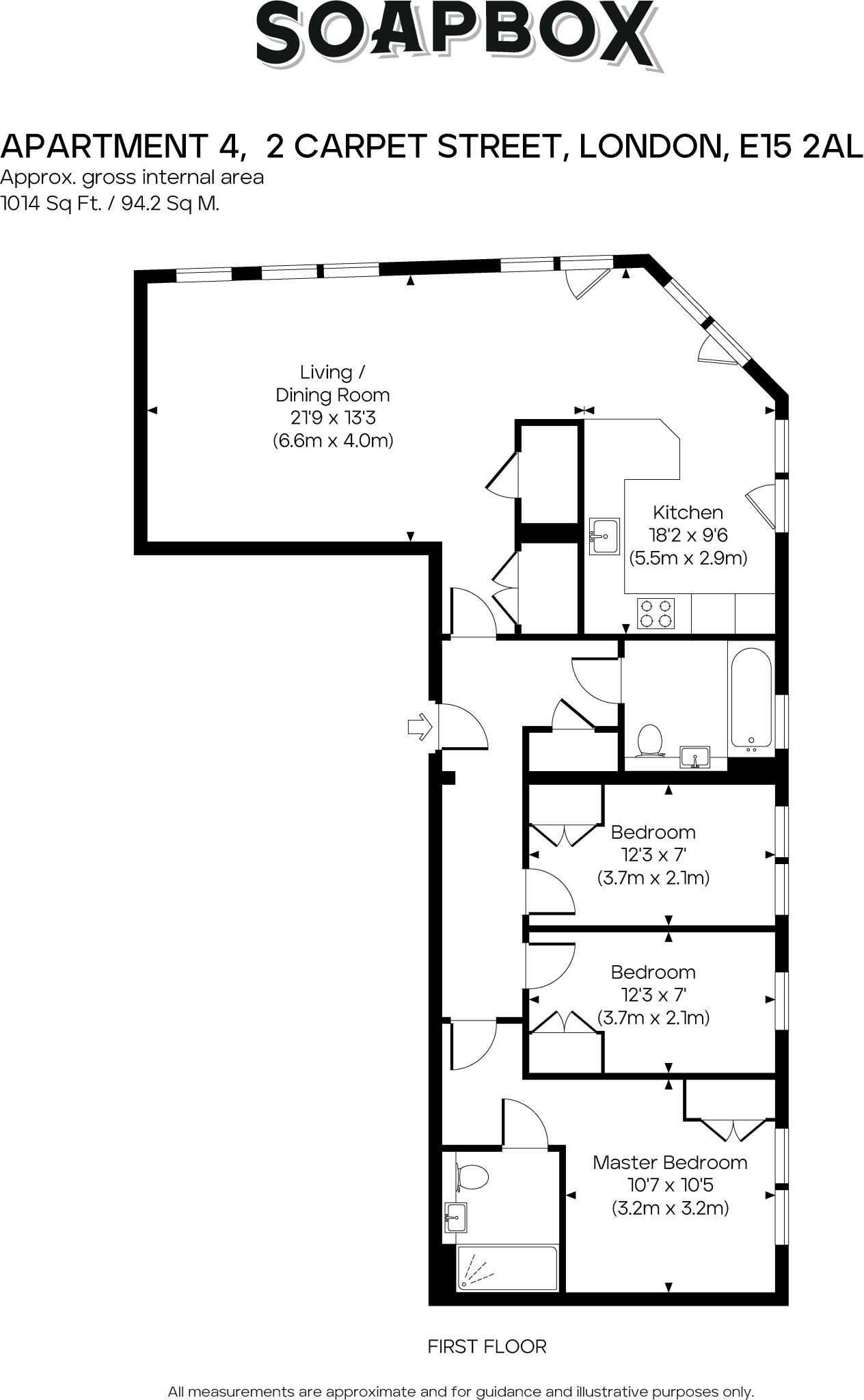 Carpet Street, Sugar House Island, E15 floorplan