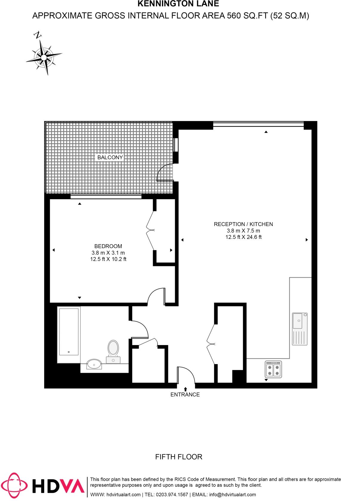 Kennington Lane London SE11 floorplan