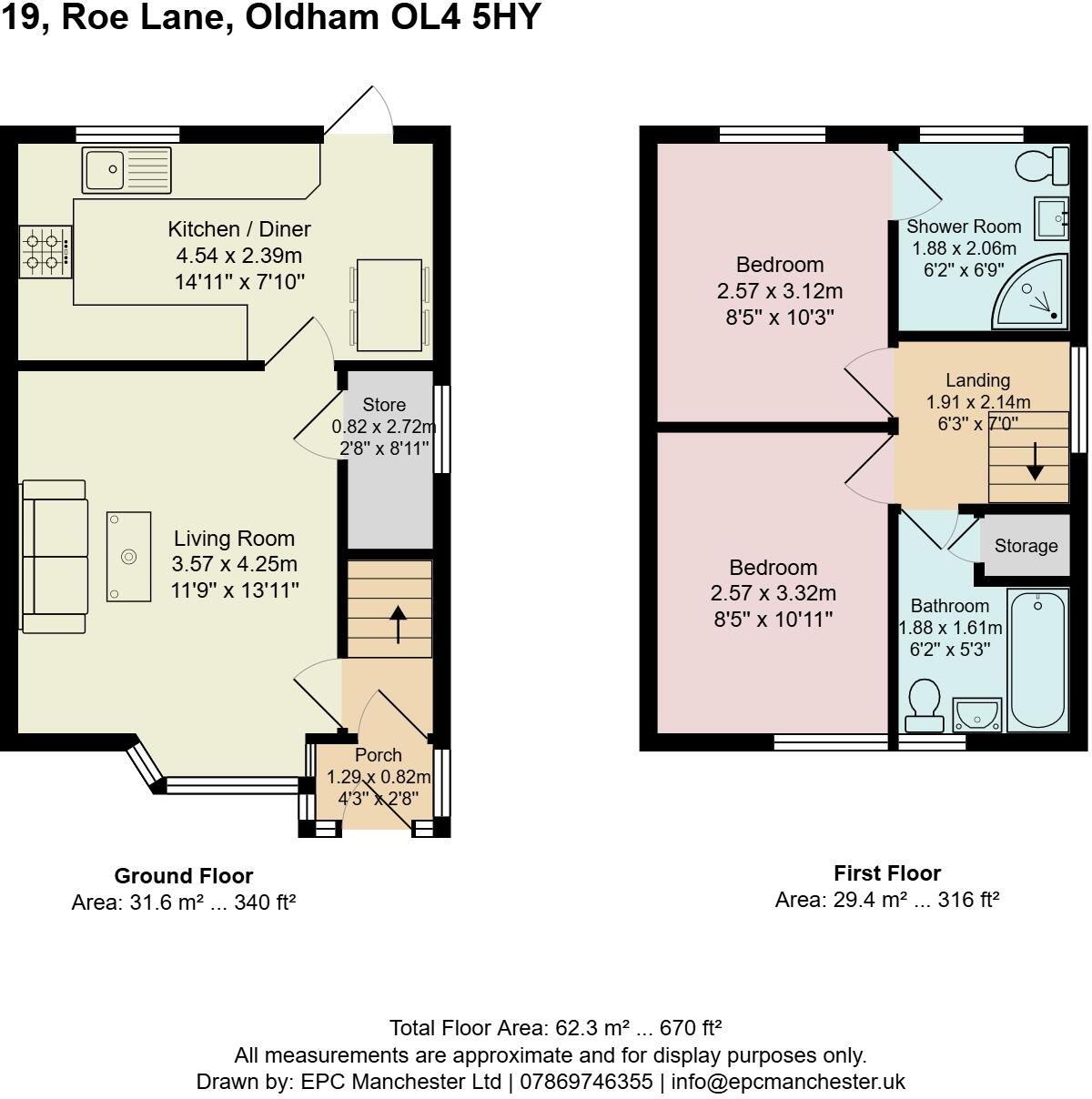 Roe Lane, Oldham, OL4 floorplan