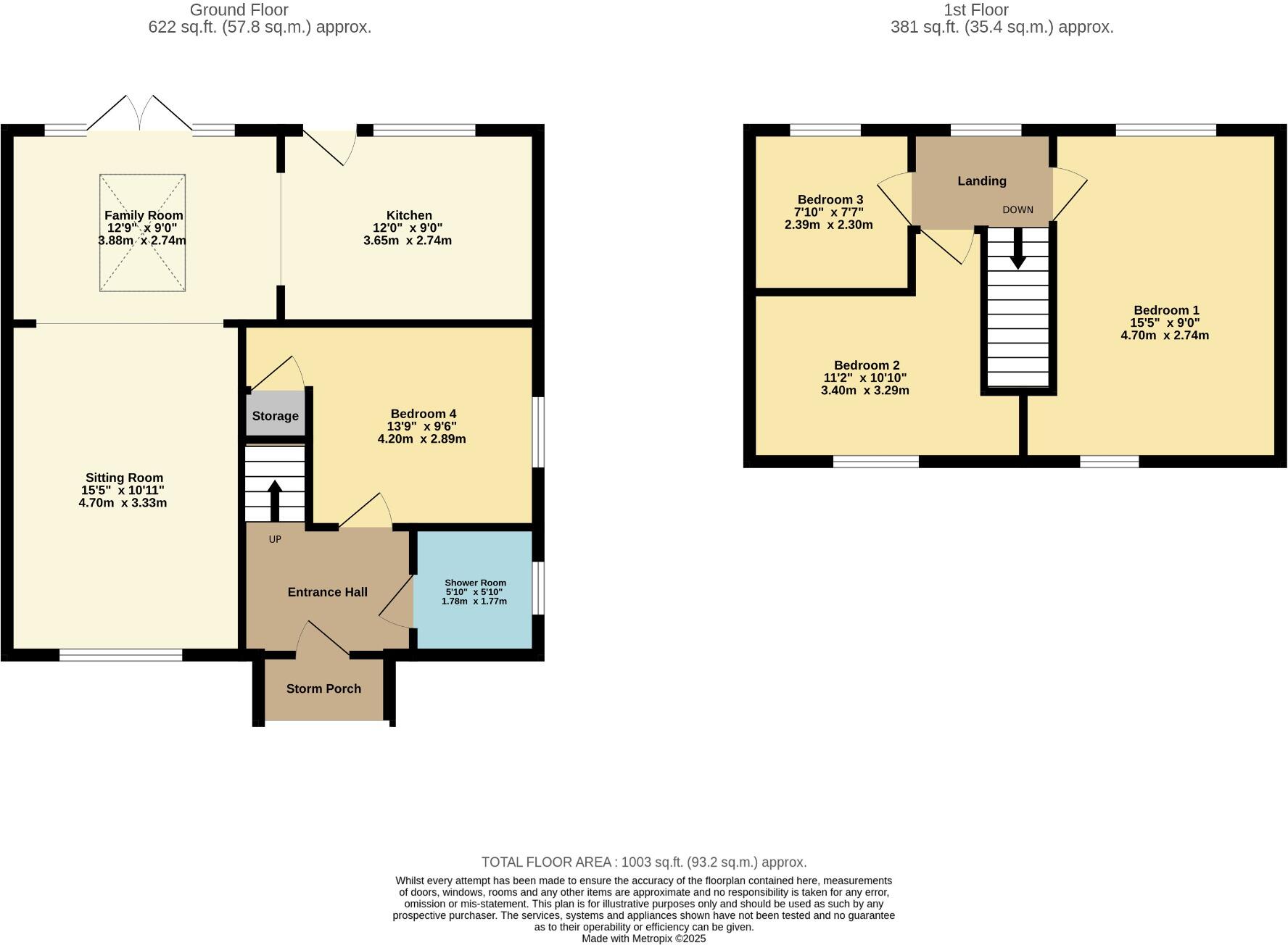 MEDINA ROAD - COSHAM - UNFURNISHED floorplan