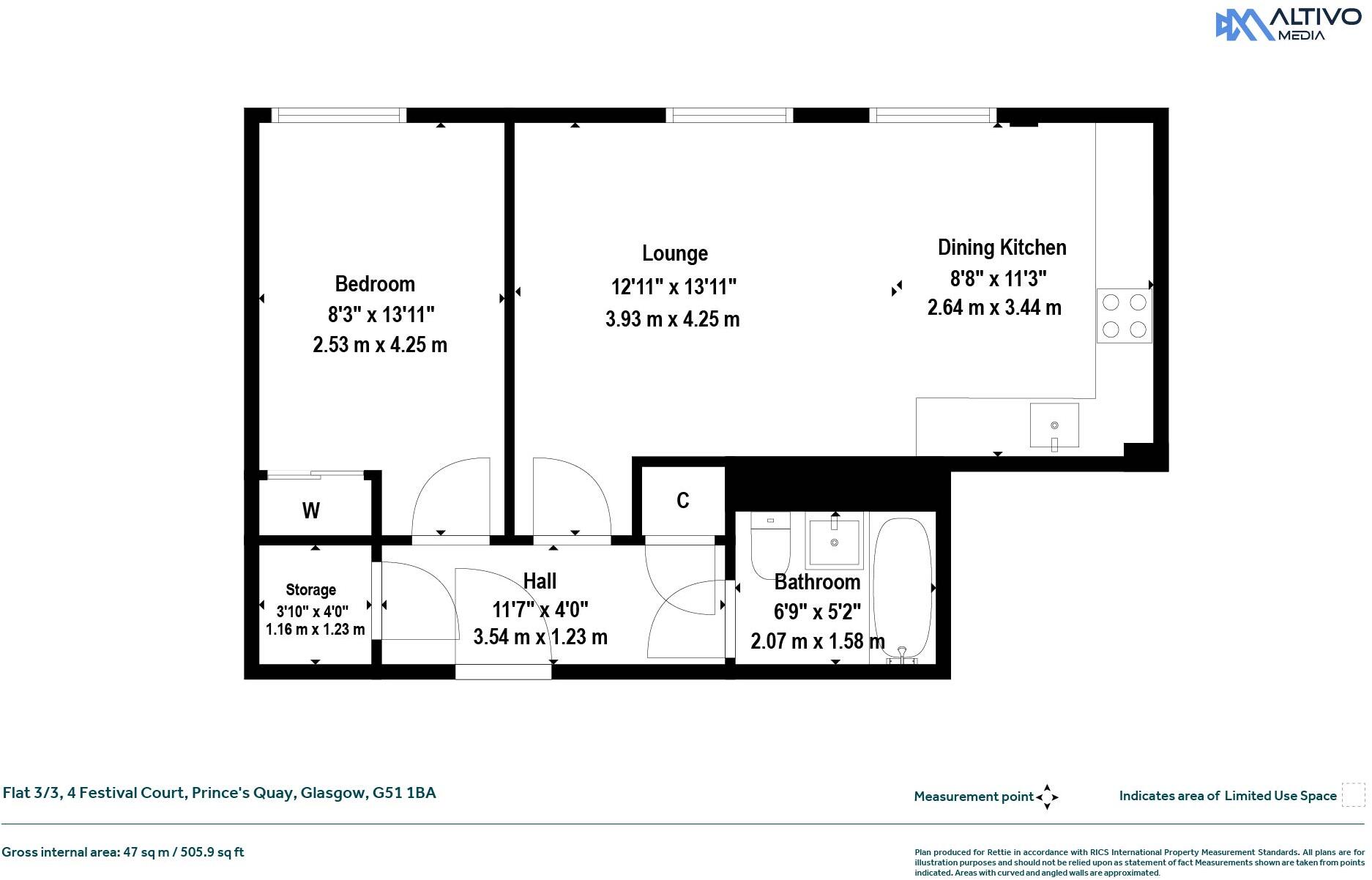 Festival Court, Prince's Quay, Glasgow floorplan