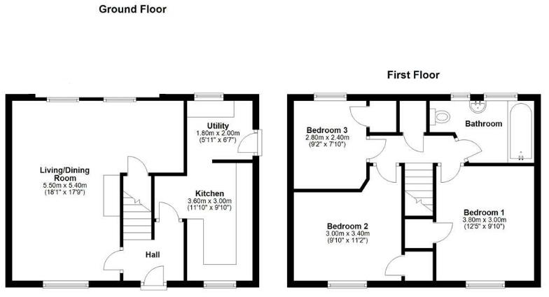 3 Claverley Crescent, Shrewsbury, SY1 4QX floorplan