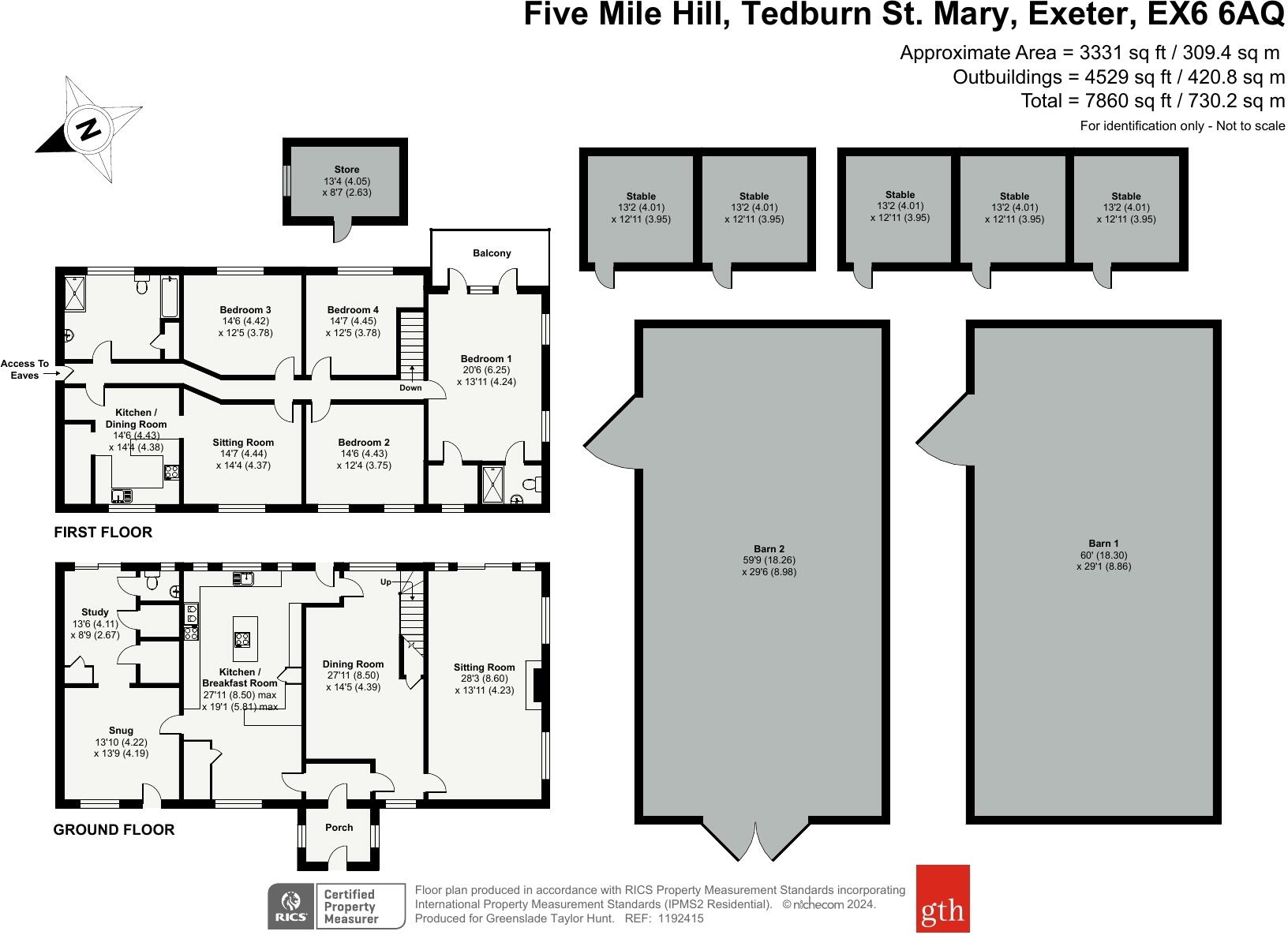 Five Mile Hill, Tedburn St. Mary, Exeter, Devon, EX6 floorplan