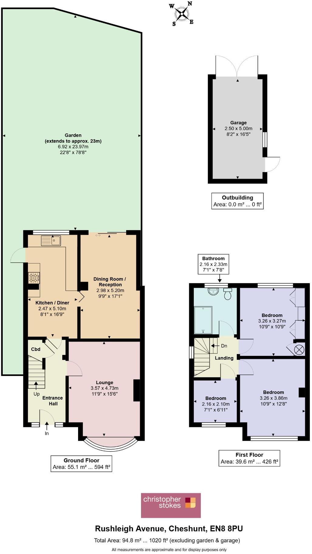 Rushleigh Avenue, Cheshunt,Hertfordshire, EN8 8PU floorplan