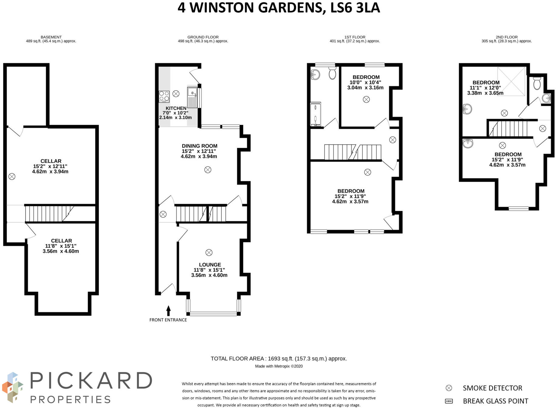 4 Winston Gardens, Headingley, Leeds, LS6 3LA floorplan