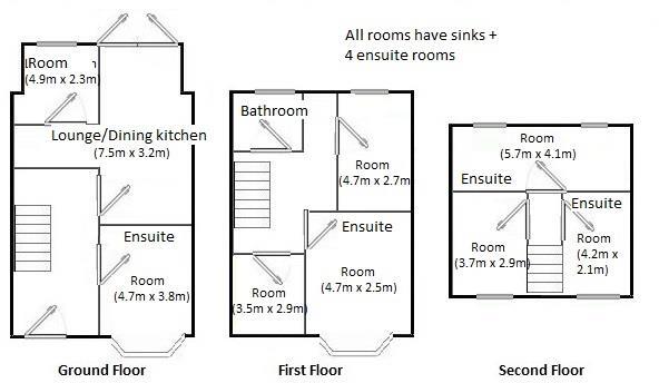 Harley Avenue, Victoria Park, £138pppw floorplan