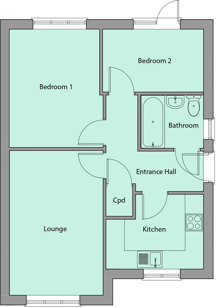 4 MOBBS COTTAGES floorplan