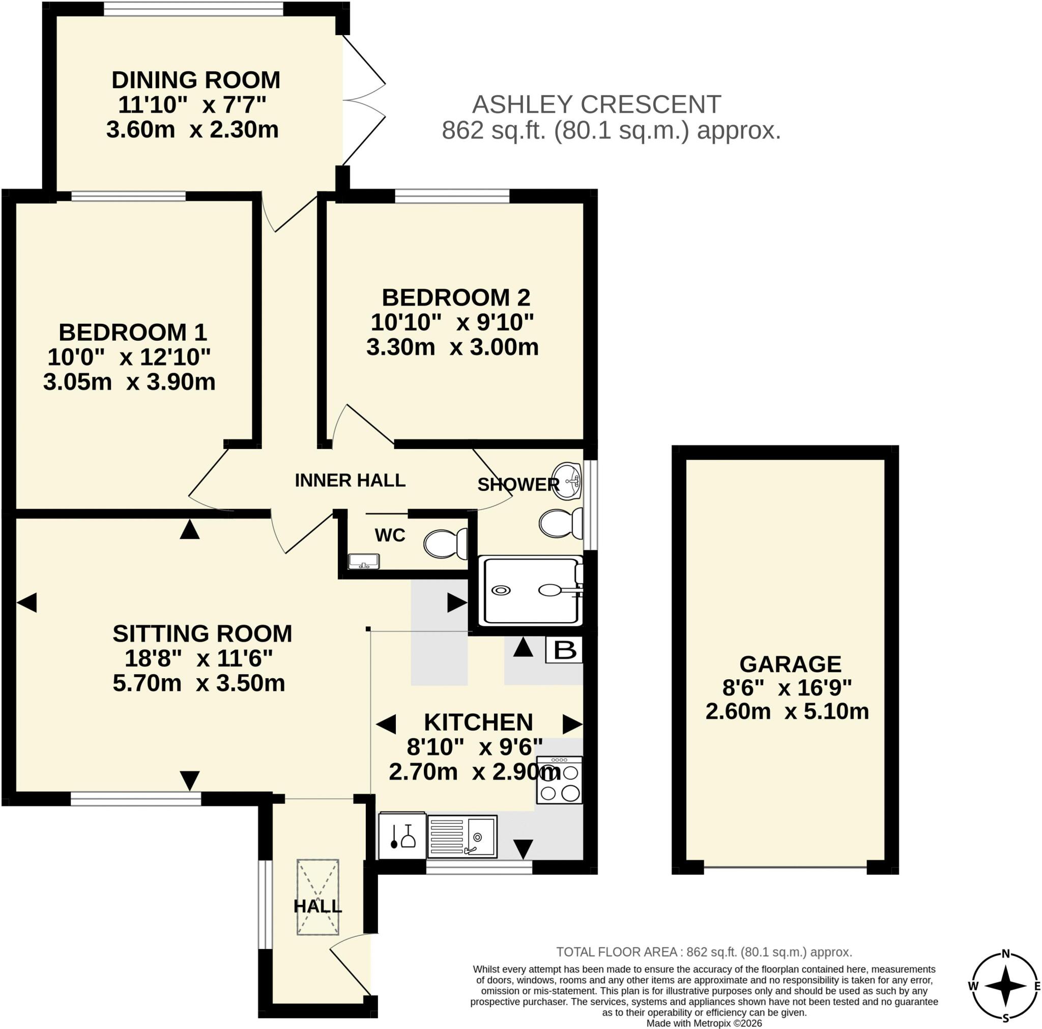 Ashley Crescent, Sidmouth floorplan