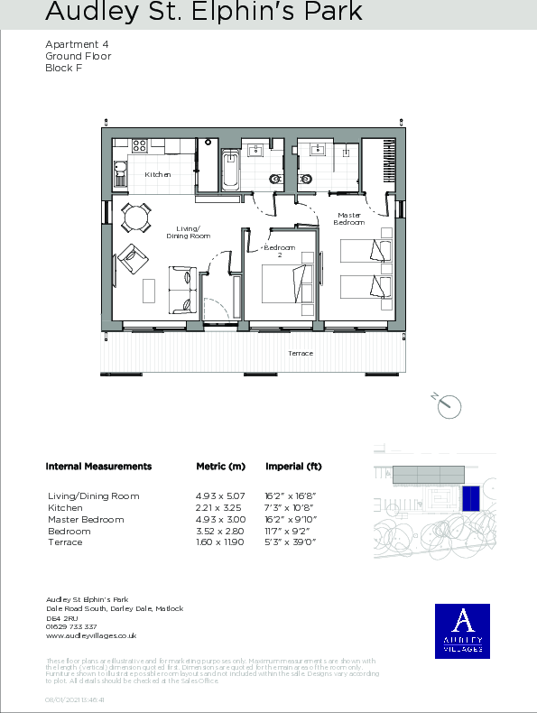 4 Hudson Place, Audley St Elphin's Park, Darley Dale, Derbyshire  floorplan