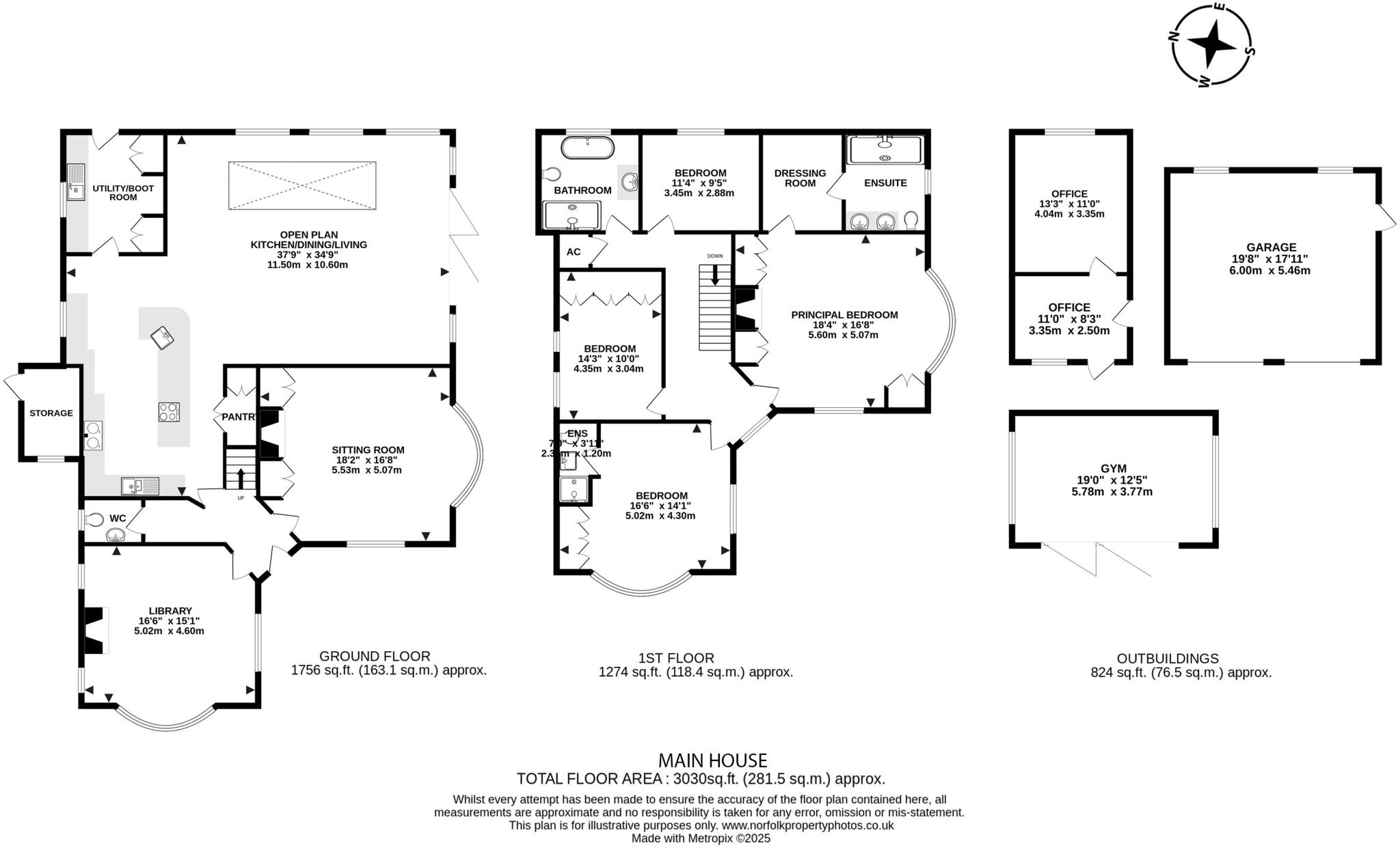 Hoe, Norfolk floorplan