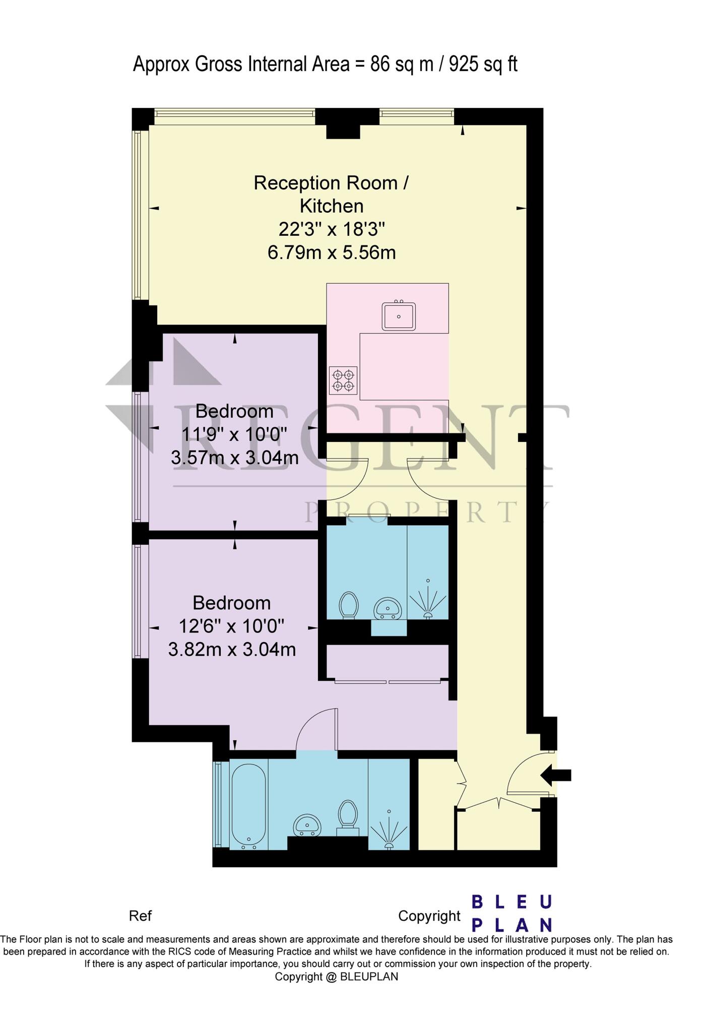 Hampton Tower, South Quay Plaza, E14 floorplan